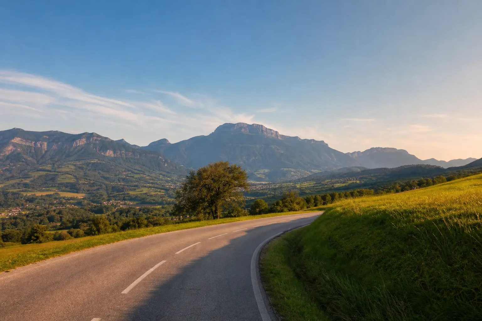 Route de Savoie en direction de Chambéry